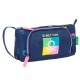 Estojo Escolar c/ Bolso Exterior BENETTON Cool Azul | Ref. 248.412450917