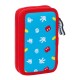 Estojo Escolar Duplo 28 Peças MICKEY Fantastic Azul/Vermelho | Ref. 248.412333854