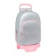 Mochila Escolar c/ Carro 46cm BENETTON Sliver Prateada | Ref. 248.612353160