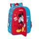 Mochila Infantil Adap. 34Cm MICKEY Fantastic Azul/Vermelho | Ref. 248.612333185