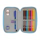 Estojo Escolar Duplo Pequeno 28 Peças STITCH Azul | Ref. 248.412388854