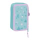 Estojo Escolar Triplo 36 Peças FROZEN II Hello Spring Azul Turquesa | Ref. 248.412373857