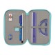 Estojo Escolar Triplo 36 Peças FROZEN II Hello Spring Azul Turquesa | Ref. 248.412373857