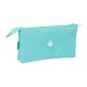 Estojo Escolar Triplo BENETTON Letter Azul Turquesa | Ref. 248.842317744 Estojo Escolar Triplo BENETTON Letter Azul Turquesa | Ref. 248.842317744