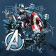 Mochila Pré-Escolar Adap. 33cm c/ Carro AVENGERS Legendary Azul Escuro | Ref. 186.29923T1 Mochila Pré-Escolar Adap. 33cm c/ Carro AVENGERS Legendary Azul Escuro | Ref. 186.29923T1