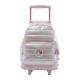 Mochila Escolar com Rodas L 47Cm Glowy TOTTO P50 Rosa Brilhante | Ref. 330.MJ03GLW0032P50