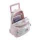 Mochila Escolar com Rodas L 47Cm Glowy TOTTO P50 Rosa Brilhante | Ref. 330.MJ03GLW0032P50