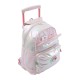 Mochila Escolar com Rodas L 47Cm Glowy TOTTO P50 Rosa Brilhante | Ref. 330.MJ03GLW0032P50