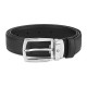 Cinto Clássico de Couro MONTBLANC Fivela trapézio 30mm Preto | Ref. 238.116706