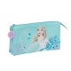 Estojo Escolar Triplo FROZEN Hello Spring Azul Turquesa | Ref. 248.812373744
