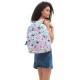 Mochila para Portátil 15” KIPLING Seoul College Aqua Blossom | Ref. 187.40KI79737EC