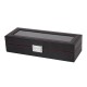 Caixa Protectora para 6 Relógios Retangular c/ Janela Preto/Vermelho | Ref. 338.6RPV
