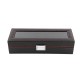 Caixa Protectora para 6 Relógios Retangular c/ Janela Preto/Vermelho | Ref. 338.6RPV