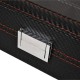 Caixa Protectora para 6 Relógios Retangular c/ Janela Preto/Vermelho | Ref. 338.6RPV