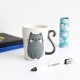 Caneca de Cerâmica iTOTAL Grey Cat Cinza | Ref. 343.XL2393
