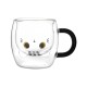Caneca de Vidro iTOTAL Gato Branco | Ref. 343.XL2955