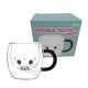 Caneca de Vidro iTOTAL Gato Branco | Ref. 343.XL2955