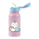 Garrafa Térmica 350ml c/ Tampa I-DRINK Unicórnio Kids Rosa | Ref. 343.ID0513