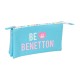 Estojo Escolar Triplo BENETTON Unique Azul/Rosa | Ref. 248.812552744