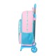 Mochila Escolar c/ Carro 46cm BENETTON Unique Azul/Rosa | Ref. 248.612552160