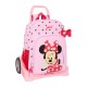 Mochila 42Cm c/ Carro Evolution MINNIE Naive Rosa Claro | Ref. 248.612512860