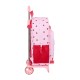 Mochila Escolar 42Cm c/ Carro MINNIE Naive Rosa Claro | Ref. 248.612512160