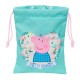 Saco Mochila Pequeno PEPPA PIG Pretty Flowers Turquesa | Ref. 248.812390237 Saco Mochila Pequeno PEPPA PIG Pretty Flowers Turquesa | Ref. 248.812390237