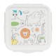 Caixa para Lanche Pré-Escolar SAFTA “Zoo” Branca | Ref. 248.342491916 Caixa para Lanche Pré-Escolar SAFTA “Zoo” Branca | Ref. 248.342491916