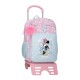 Mochila Escolar Adap. 40Cm c/ Carro MINNIE Happy Azul Claro | Ref. 186.49223T2