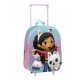Mochila Infantil 31cm c/ Rodas GABBY’S 3D Rosa/Turquesa | Ref. 299.2100006186 Mochila Infantil 31cm c/ Rodas GABBY’S 3D Rosa/Turquesa | Ref. 299.2100006186