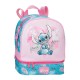 Mochila Pequena 28Cm c/ Porta Merendas STITCH Heart Rosa | Ref. 186.4982742