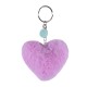 Porta-Chaves ENSO Pompóm Coração Lilás/Azul | Ref. 186.9740224