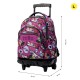 Mochila Escolar Compacta c/ Rodas Renglones TOTTO 1KC Roxo | Ref. 330.MA03ECO00616P1KC