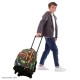 Mochila Escolar Compacta c/ Rodas Renglones TOTTO 1WE Cinza | Ref. 330.MA03ECO00616P1WE