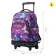 Mochila Escolar Compacta c/ Rodas Renglones TOTTO 5Q6 Roxo | Ref. 330.MA03ECO00611P5Q6