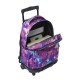 Mochila Escolar Compacta c/ Rodas Renglones TOTTO 5Q6 Roxo | Ref. 330.MA03ECO00611P5Q6