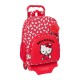 Mochila Escolar 42Cm c/ Carro HELLO KITTY Iconic Vermelha | Ref. 248.612516160