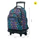 Mochila Escolar Compacta c/ Rodas Renglones TOTTO 3YJ Azul Escuro | Ref. 330.MA03ECO00616P3YJ