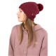 ANEKKE Gorro de Malha c/ Detalhes e Pompom Bordô | Ref. 280.41481-321