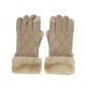ANEKKE Luvas de Senhora em Malha c/ Detalhes Bege | Ref. 280.41482-022