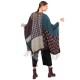 ANEKKE Poncho c/ Franjas para Senhora Azul / Bege | Ref. 280.41284-031