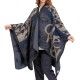 ANEKKE Poncho para Senhora Azul / Bege | Ref. 280.41284-002