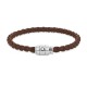 Pulseira de Homem em Pele MONTBLANC 3 Rings 68mm Castanha | Ref. 238.136002