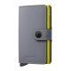 Carteira SECRID Miniwallet Matte Grey & Lime | Ref. 297.MM-GYL