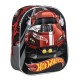 Mochila Infantil 31cm HOT WHEELS 3D Preto/Cinza | Ref. 2100005873