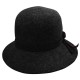 Chapéu de Senhora em Lã SOLID 44-022 Preto | Ref. 298.44022P