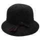 Chapéu de Senhora em Lã SOLID 44-022 Preto | Ref. 298.44022P