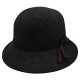 Chapéu de Senhora em Lã SOLID 44-022 Preto | Ref. 298.44022P