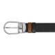 Cinto MONTBLANC Sartorial Leather Reversível 30mm Fauve/Preto | Ref. 238.220964