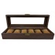 Caixa p/ 6 Relógios Imitar Madeira JOSEPH LOUIS Castanho Escuro | Ref. 338.6RIMCC